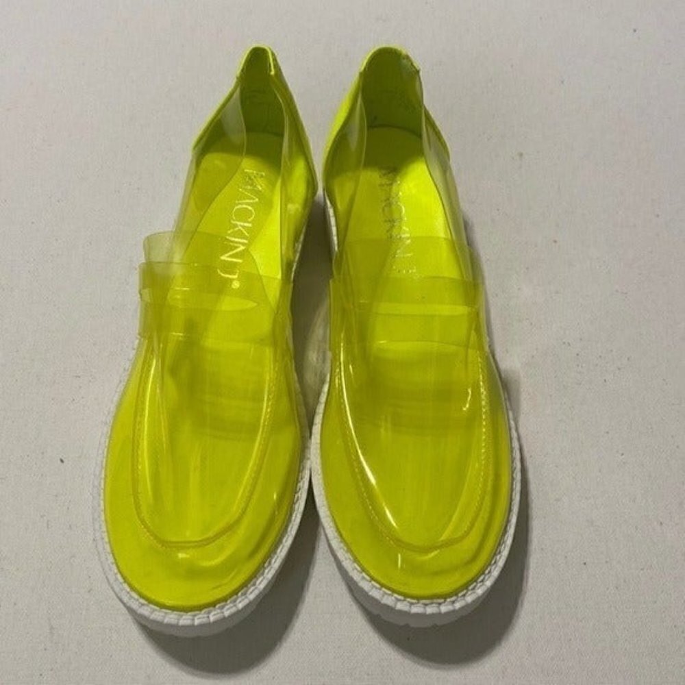 - MackinJ Yellow Transparent beach Loafers White Rubber Sole women Beach 7